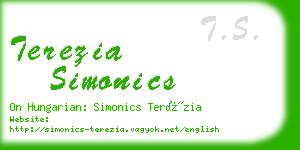 terezia simonics business card